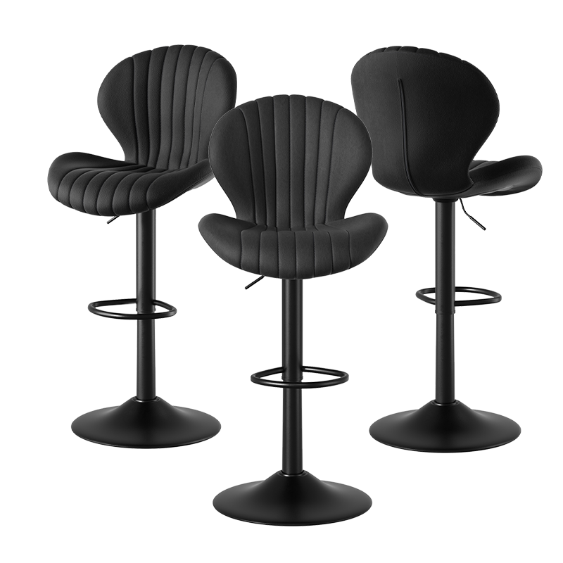 Modern Minimalist 360° Rotating Bar Stool: Resilient Foam & Ergonomic Design FU01023-wz