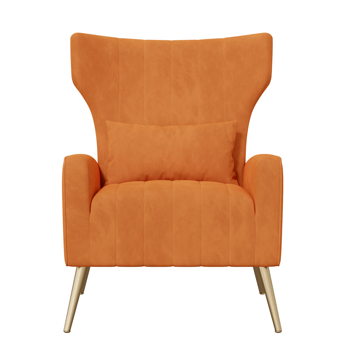 Fashionable High-Back Velvet Upholstered Armchair: High-Density Foam & Adjustable Feet FU01055-wz