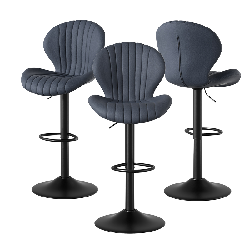 Modern Minimalist 360° Rotating Bar Stool: Resilient Foam & Ergonomic Design FU01023-wz