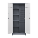 Metal Storage Cabinets,Cleaning Tool Cabinet with Locking Door, Tall Broom Tool Organizer and Storage, Large Storage Cabinet for Kitchen, Pantry, Office, Shop W328P193781-djyc