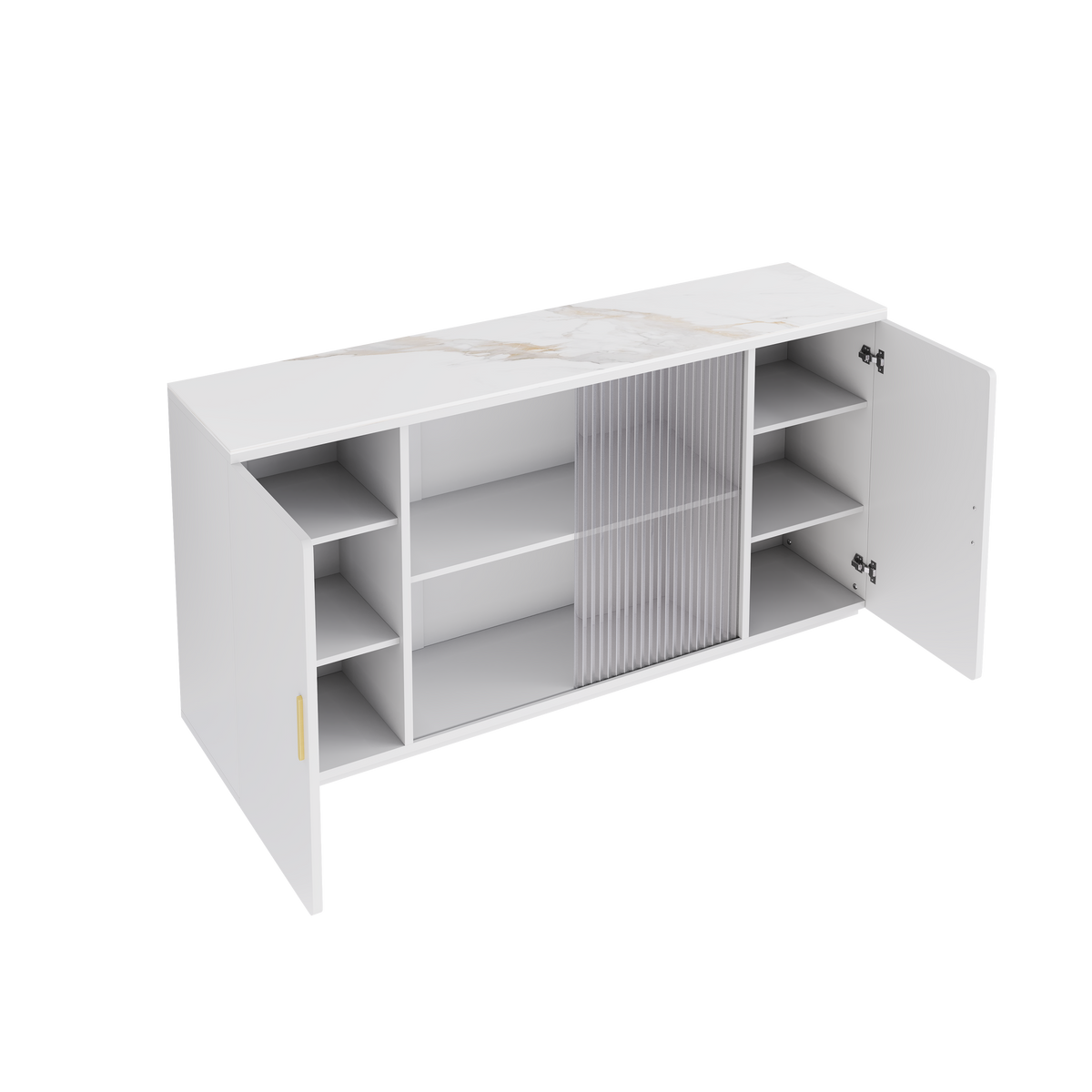 Elegant Wooden Side Cabinets with Glass Doors for Dust-Free Storage & Display: Modern Lockers Perfect for Living, Dining Rooms & Beyond W1278S00033-djyc