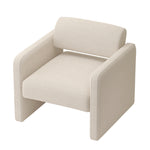 BEIGE single sofa chair, upholstered comfortable chair with armrests, for dining room/bedroom/living room/reception - BEIGE (30.9"*30.51"*30.11") W487P183018-djyc