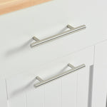 K&K Kitchen Island with Drop Leaf, Kitchen Storage Cart with 3 Tier Pull Out Cabinet Organizer, Internal Storage Rack, Rolling Kitchen Cart on Wheels with Towel Rack, 2 Drawers, for Kitchen, White WF531421AAW-djyc