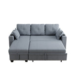 85 "multi-functional dark grey sofa. L-shaped sofa Cotton and linen sofa bed can be combined into one W1278S00008-djyc