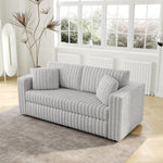 75.6" Soft Rabbit Plush Modular 2-person Sofa - Highly Comfortable with Distinctive Design. Perfect for Bedroom & Living Room. Light gray. Modern & Plush Furniture Choice. W1767S00007-djyc