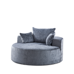 55''L Chenille Sponge single sofa,No Assembly Required,Fluffy Modern Sleeper Chair for Living room, Bedroom, Lounge and Projection Room(Not a swivel chair.) W834P221026-djyc