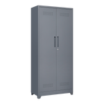 Metal Storage Cabinets, Cleaning Tool Cabinet with Locking Door, Tall Broom Tool Organizer and Storage, Large Storage Cabinet for Kitchen, Pantry, Office, Shop W328P193779-djyc