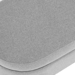 Ottoman Oval Storage Bench, Rubber Wood Legs, Grey(43.5"x16"x16") W48764884-djyc