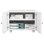 Office furniture Copier Cabinet white 2 door steel copier stand mobile pedestal file Printer Stand W124757932-djyc