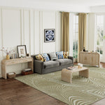 TREXM Unique Retro Silhouette Sectional Three-Piece Set Containing Sideboard, Console Table and Coffee Table, Suitable for Dining Room, Living Room and Entrance (Natural Wood Wash) XW000016AAD-djyc