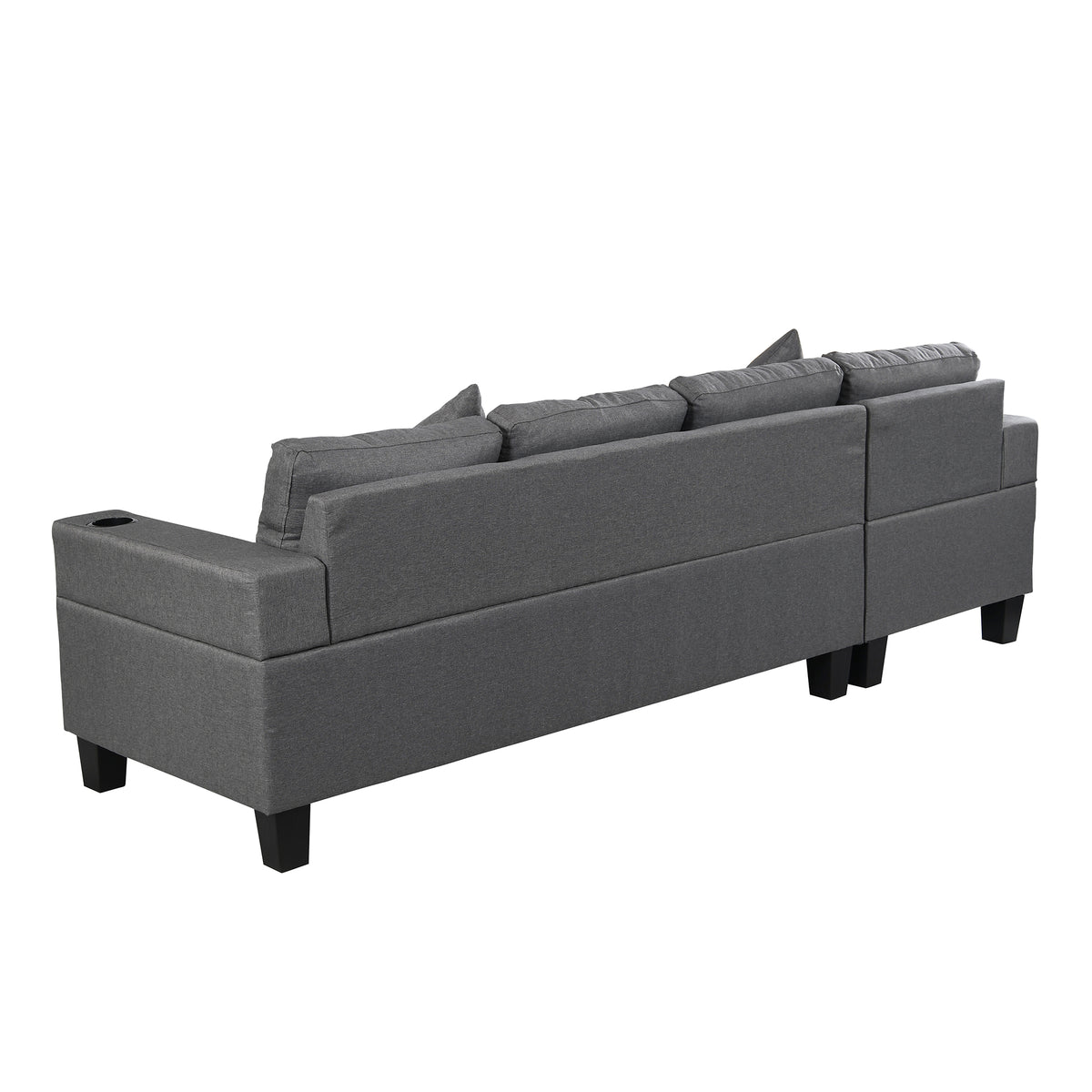 Sectional Sofa Set for Living Room with L ShapeChaise Lounge ,cup holder andLeft or Right Hand ChaiseModern 4 Seat W214S00007-djyc