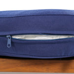 K&K 4-Piece Boho Rope Patio Furniture Set, Outdoor Furniture with Acacia Wood Table, Patio Conversation Set with Deep Seating & Thick Cushion for Backyard Porch Balcony, Navy Blue SK000004AAE-djyc