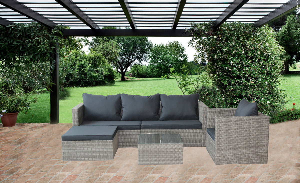 Sleek and Comfortable Outdoor Seating: Perfect for Your Patio or Backyard 4pcs patio sets W209S00013-djyc