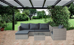 Sleek and Comfortable Outdoor Seating: Perfect for Your Patio or Backyard 4pcs patio sets W209S00013-djyc