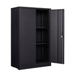 Metal Storage Cabinet with Locking Doors and Adjustable Shelf, Folding Filing Storage Cabinet , Folding Storage Locker Cabinet for Home Office,School,Garage, Black W124747827-djyc
