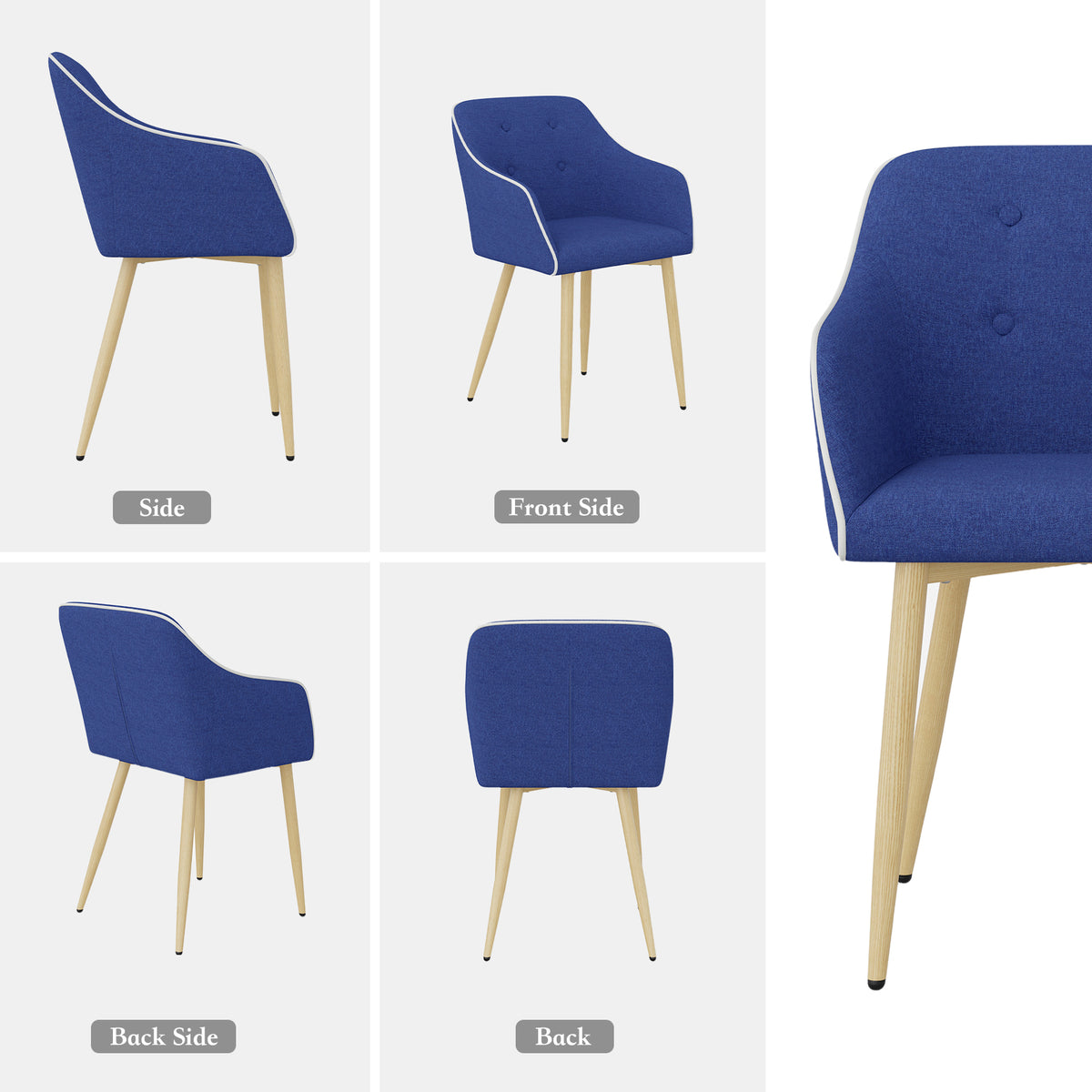 Modern Minimalist Comfortable Chair: High-Density Foam Cushion & Curved Backrest FU01091-wz