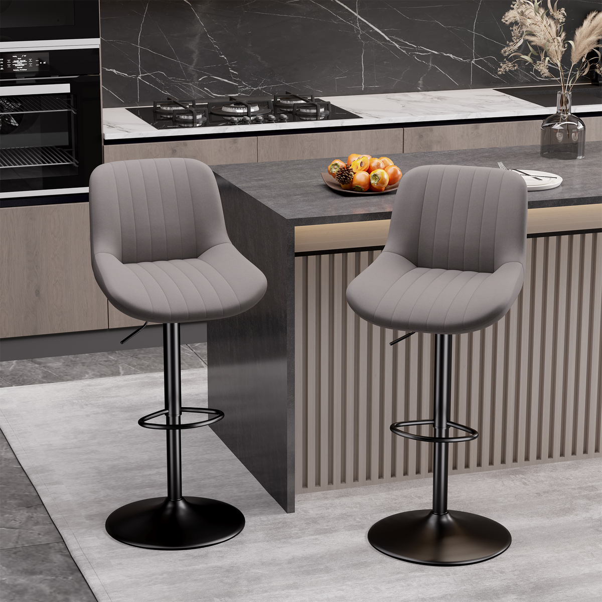 Modern Minimalist High-End Bar Stool: Premium Fabric & Waterproof FU01016-wz