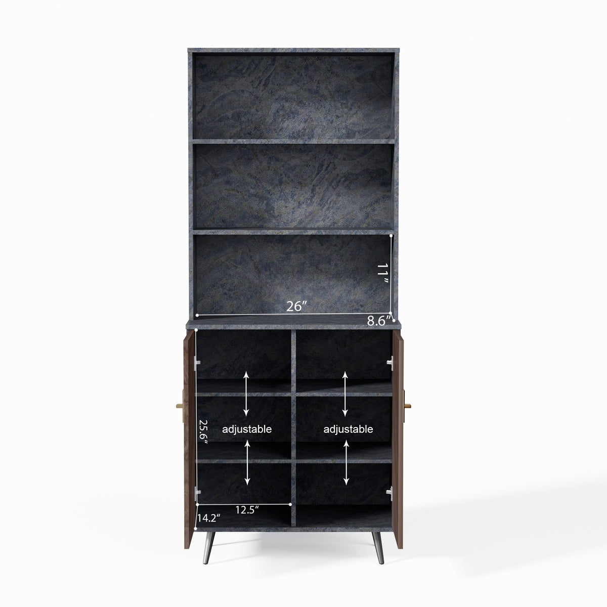 Accent Storage Cabinet with Doors, Bar Cabinet Buffet Cabinet with Storage for Living Room, Hallway, Kitchen W881106463-djyc