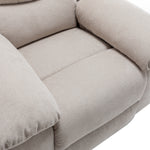 Power Recliner Chair with Adjustable Massage Function, Velvet Electric Power Chair for Elderly with One Side Pockets, Recliner Chair with Heating System for Living Room,Beige W1998120244-djyc