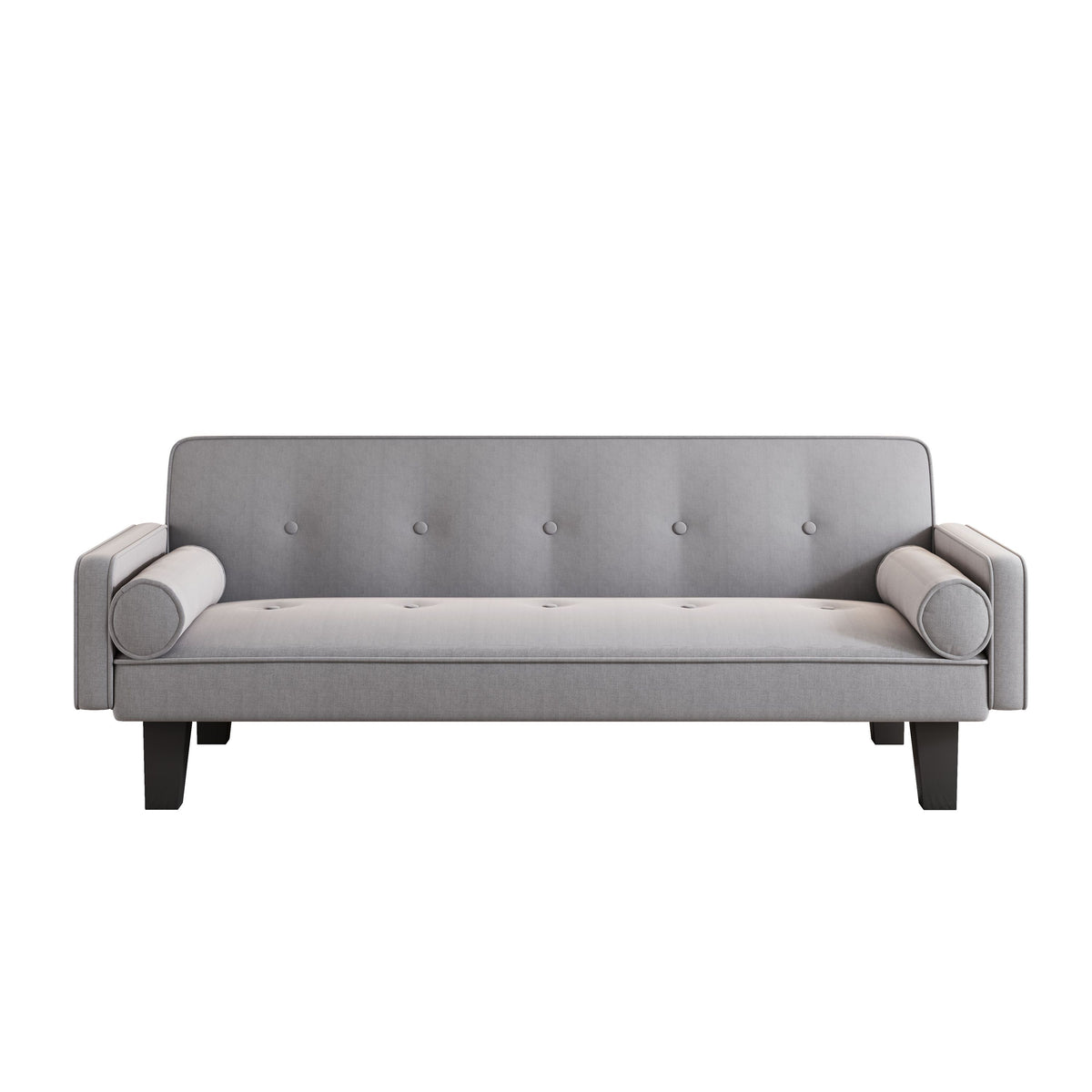 The sofa can be converted into a sofa bed, including two pillows, 72 "beige cotton linen sofa bed suitable for family living rooms W1278126839-djyc