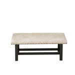 39" Vintage,Linen with Upholstered Bench Seat,Rustic Wood Legs for Bedroom,Living Room,Beige W1669P185157-djyc