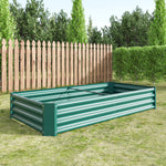 Raised Garden Bed Outdoor, 6×3×1ft , Metal RaisedRectangle Planter Beds for Plants, Vegetables, and Flowers - Green W84091003-djyc