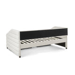 Full Size Daybed with Two Drawers Trundle Upholstered Tufted Sofa Bed, Linen Fabric, Beige (82.5"x58"x34") W487S00177-djyc