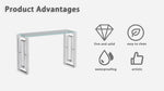 Console Table Stainless Steel Glass,Meal side table silvery Clearbs-02 s W1727P195277-djyc
