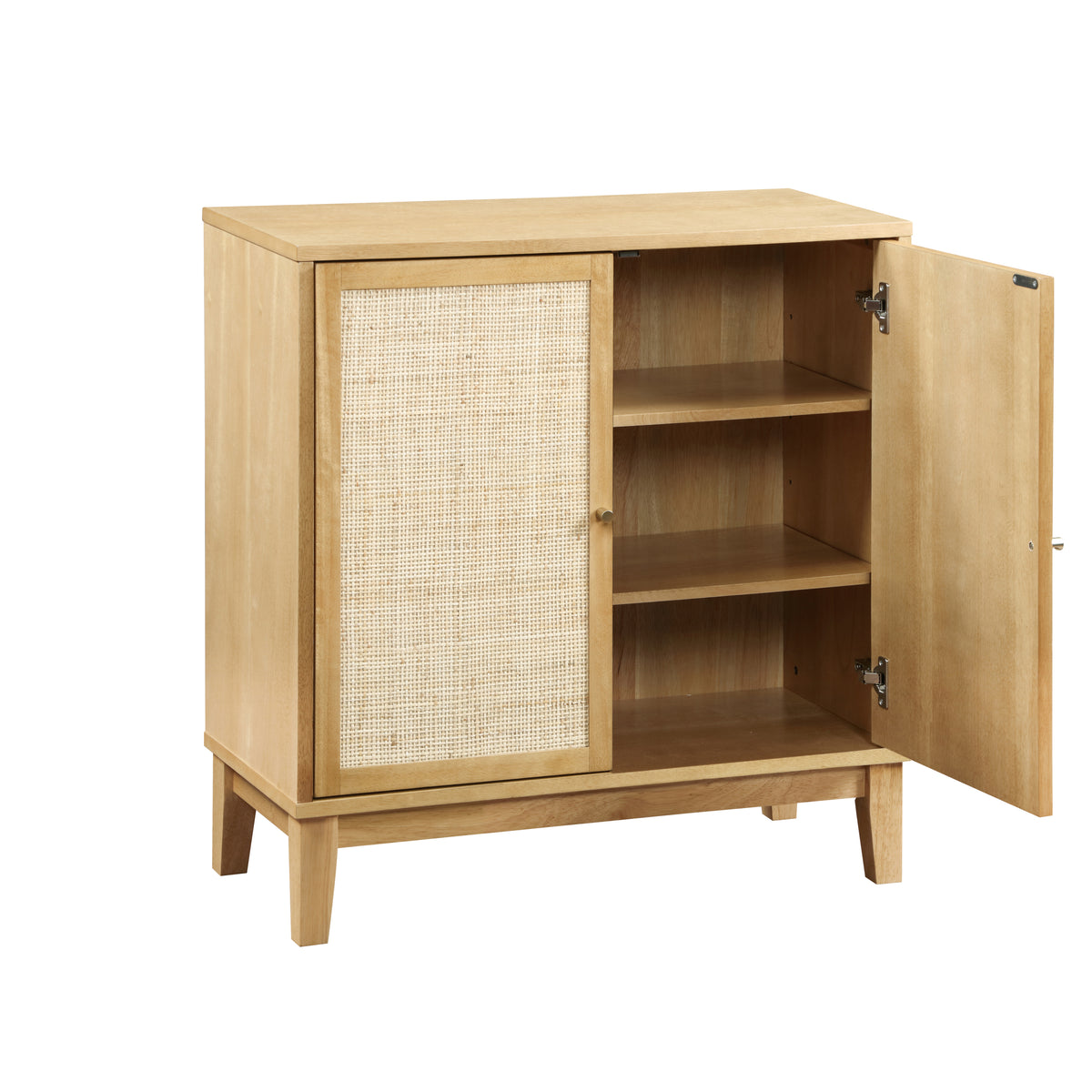 Buffet Cabinet with Storage,Storage Cabinet with Natural Rattan Decorated Doors,Rattan Cabinet with Adjustable Shelf,Sideboard for Living Room,Kitchen,Hallway,2 doors, storage, Natural W1998128697-djyc