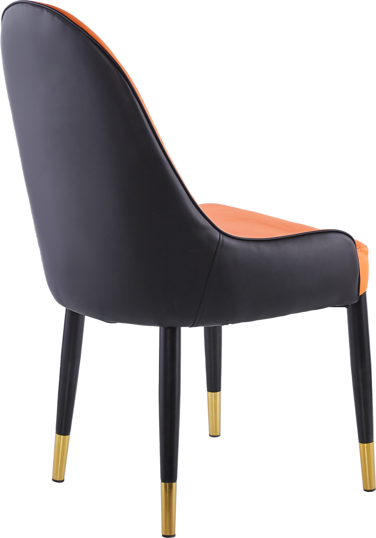 Modern Leather Dining Chair Set of 2, Upholstered Accent Dining Chair, Legs with Black Plastic Tube Plug W1311P179204-djyc