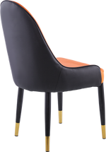 Modern Leather Dining Chair Set of 2, Upholstered Accent Dining Chair, Legs with Black Plastic Tube Plug W1311P179204-djyc