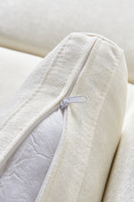 modular sofa whiten chenille fabric,simple and grand, the seat and back is very soft. this is also a KNOCK DOWN sofa W1099S00137-djyc