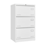 Filing Cabinet Lateral File Cabinet 3 Drawer, White Filing Cabinets with Lock, Locking Metal File Cabinets Three Drawer Office Cabinet for Legal/Letter/A4/F4 Home Offic W1247118745-djyc