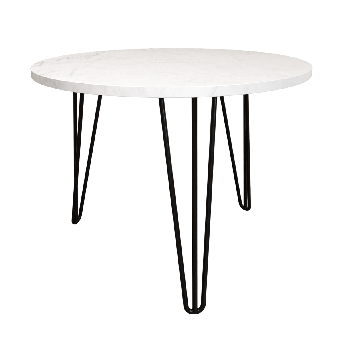 27.56'' Round Nesting Coffee Table Set of 2,Circular Nesting End Table Set, Round Marble Tabletop, and Sturdy Metal Base for Living Room, bedroom, White W808P176737-djyc