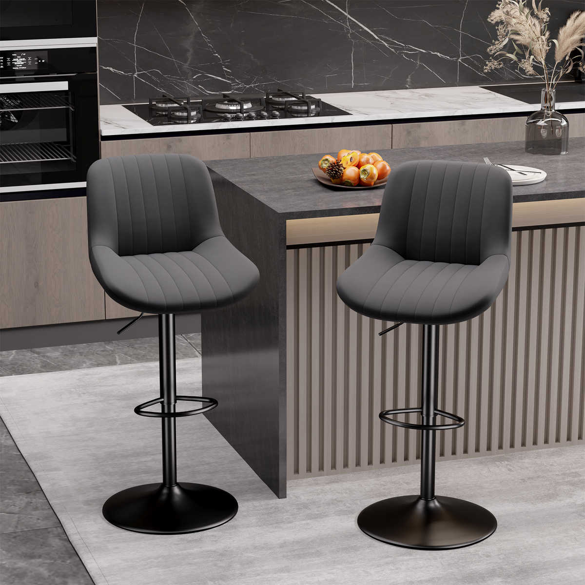 Modern Minimalist High-End Bar Stool: Premium Fabric & Waterproof FU01016-wz