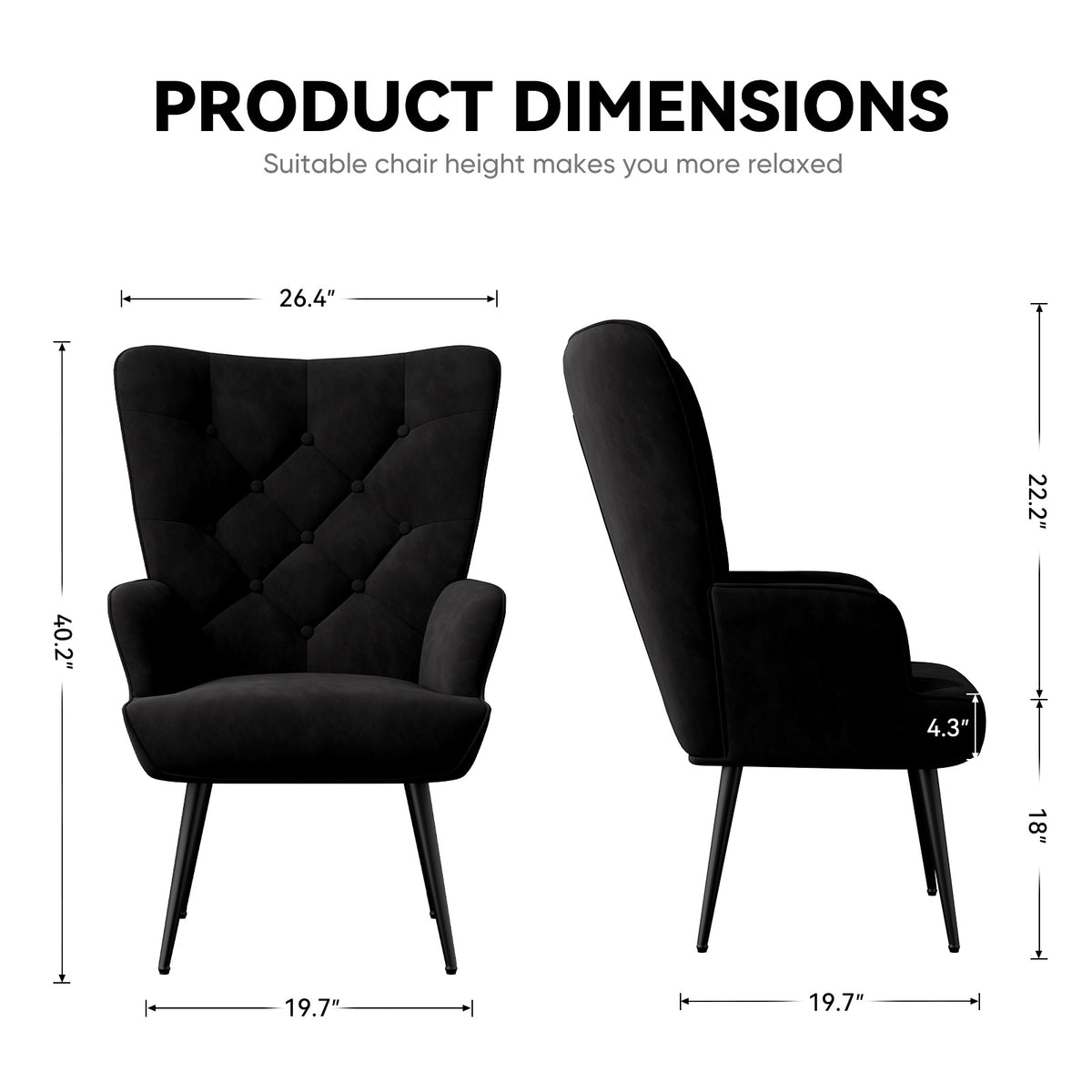 Ergonomic Leather Armchair: Thick 4.5-Inch Cushion and Adjustable Foot Support FU01030-wz