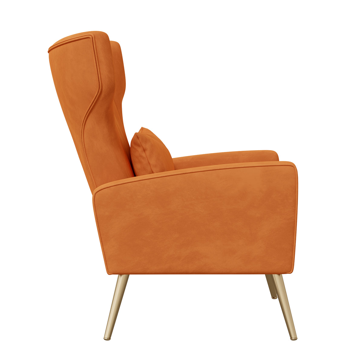 Fashionable High-Back Velvet Upholstered Armchair: High-Density Foam & Adjustable Feet FU01055-wz