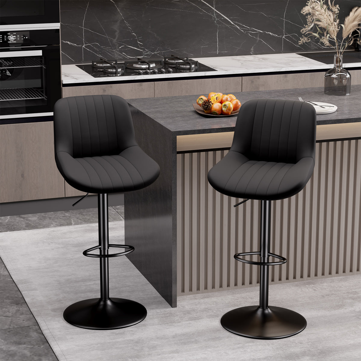 Modern Minimalist High-End Bar Stool: Premium Fabric & Waterproof FU01016-wz