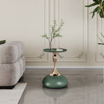 Luxury Design Iron End Table, Minimalist Round Side Table for Small Space W1241P156687-djyc