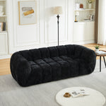 Chenille Pure Foam Sofa, Modern Quilted Cloud Sofa, Deep-Seat Chenille Pure Foam Sofa, Comfortable Modern Three-Seater Sofa, Suitable for Living Rooms, Bedrooms, and Apartments-W834P442224