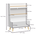 Kids Bookshelf, Book and MagazineRack, Book Organizer, toy Storage Cabinet Organizer, White W808127562-djyc