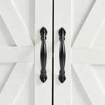 K&K 53.5''Farmhouse Kitchen Island with Power Outlet, Kitchen Storage Island with Drop Leaf, Spice Rack and Drawer, Rolling Kitchen Cart on Wheels, for Home, Kitchen and Dining Room, White N707P170348W-djyc