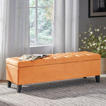 Contemporary Button-Tufted Storage Ottoman Bench with Diamond Stitching – Versatile Seating & Hidden Storage N757P245683O-djyc