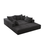 Oversized sponge cloud sofa,Modern Upholstered Sectional Sofa Couch Set,Modular 162" L Shaped Sectional Living Room Sofa Set With 6 Pillows,Free Combination Sofa Couch for Living Room,Bedroom W834S00327-djyc