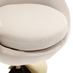 360 Degree Swivel Cuddle Barrel AccentChairs, Round Armchairs with Wide Upholstered, FluffyFabric Chair for Living Room, Bedroom, Office, Waiting Rooms W1539P147080-djyc