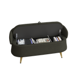 50-Inch Multi-Functional Long Rectangular Bedside Storage Sofa Stool in Teddy Fleece: Dreamy Comfort for Your Fashionable Home W1278122700-djyc