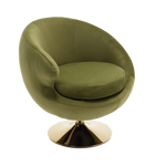 360 Degree Swivel Cuddle Barrel AccentChairs, Round Armchairs with Wide Upholstered, FluffyFabric Chair for Living Room, Bedroom, Office, Waiting Rooms W1539P147083-djyc