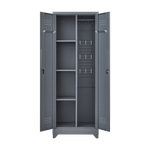 Metal Storage Cabinets, Cleaning Tool Cabinet with Locking Door, Tall Broom Tool Organizer and Storage, Large Storage Cabinet for Kitchen, Pantry, Office, Shop W328P193783-djyc