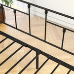 Metal Daybed Frame Twin Size Platform with trundle , No Box Spring Needed Black W840104493-djyc