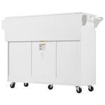 K&K 53.2''Kitchen Island with Drop Leaf, Kitchen Storage Cart with Spice Rack, Towel Rack and 2 Drawers, Rolling Kitchen Island on Wheels with Adjustable Shelves for Kitchen, Dining Room, White N707P173041W-djyc